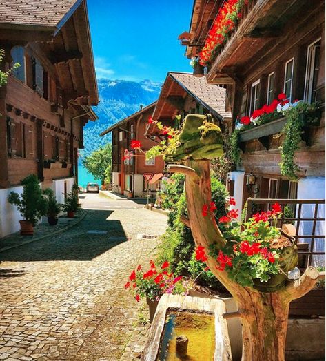 Brienz, Bern ! Photo: swissmonamour Switzerland Homes, Brienz Switzerland, Swiss Chalet, Garden Villa, Colorado Hiking, Pacific Crest Trail, Interlaken, Beautiful Streets, North Cascades