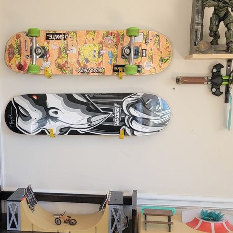 Skateboard Wall Mount 3D Printed With Stickers - Etsy Australia Hang A Skateboard On The Wall, Skateboard Mounted On Wall, Hang Skateboard On Wall, Hanging Skateboards On Wall, Skateboard On The Wall, Display Skateboard, Skateboarding Room, Mounted Skateboard, Skateboard Mount