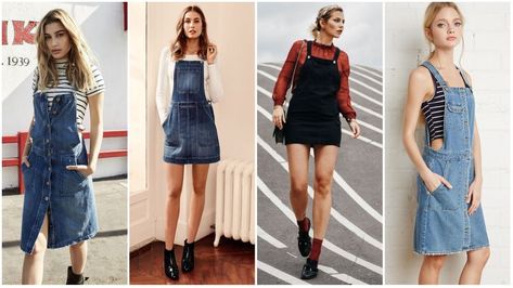 How to Wear Overalls Like a Celebrity - The Trend Spotter Denim Dress Outfit Summer, What To Wear With Overalls, Overall Dress Outfit, Overall Outfits, Outfit Overall, Overalls Skirt, Maxi Dress Outfit Fall, Outfit Recipes, Suspenders Outfit