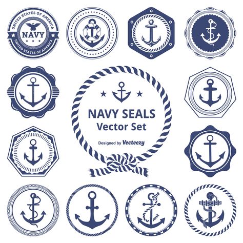 Navy Seal Symbol, Navy Clipart, Navy Illustration, Navy Seal Training, Seal Cartoon, Navy Badges, Nautical Logo, Ship Vector, Client Profile