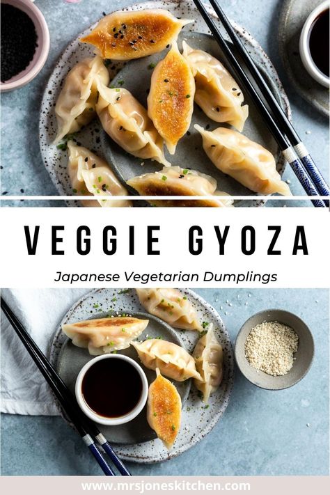 Veggie Dumplings Recipe, Veggie Gyoza, Vegetarian Gyoza, Vegetable Gyoza, Veggie Dumplings, Vegetarian Dumpling, Vegetable Dumplings, Korean Side Dishes, Vegetarian Cabbage