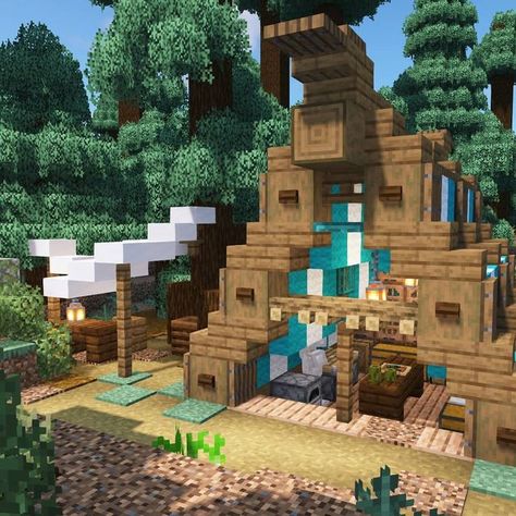 Tent Minecraft, Minecraft Tent, Minecraft Castle Blueprints, Modern Minecraft Houses, Minecraft Ps4, Rpg World, Minecraft Castle, Minecraft Medieval, Minecraft City