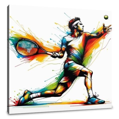 Sports Painting, Golf Art, Sports Wall Art, Sports Wall, Sports Images, Workout Pictures, Sports Art, Tennis Player, Sports Design