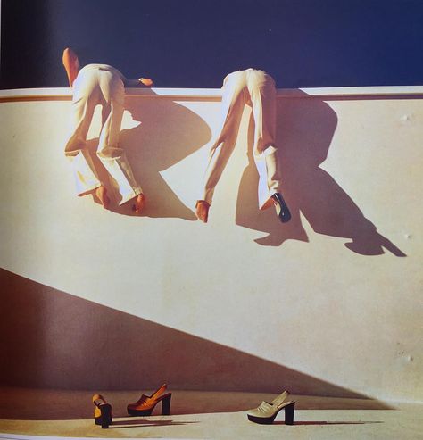 He shot ad campaigns for Chanel, Charles Jourdan, Pentaxand Bloomingdale's. (Guy Bourdin, 1975. Charles Jourdan's shoes ad campaign.) Guy Bourdin Photography, Campaign Photography, Guy Bourdin, Edward Weston, Charles Jourdan, Swim Brands, History Of Photography, Fashion Photography Inspiration, Man Ray