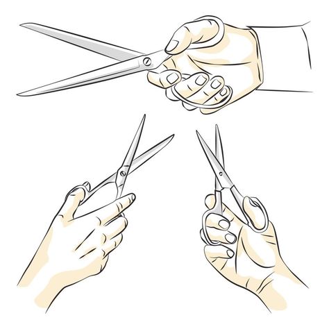 Hand Holding Sketch, Scissors Sketch, Hand Holding Scissors, Holding Scissors, Scissors Drawing, Arte Sketchbook, Hand Sketch, Hand Holding, The Hand