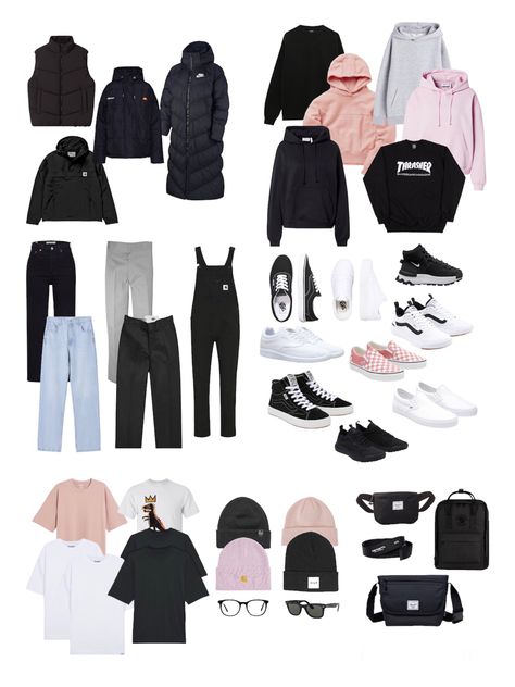 Streetwear Fashion Capsule Wardrobe, Tomboy Style 2023, Urban Capsule Wardrobe, Capsule Wardrobe Streetwear, Gen Z Capsule Wardrobe, Sporty Capsule Wardrobe, Korean Capsule Wardrobe, Streetwear Capsule Wardrobe, Tomboy Capsule Wardrobe