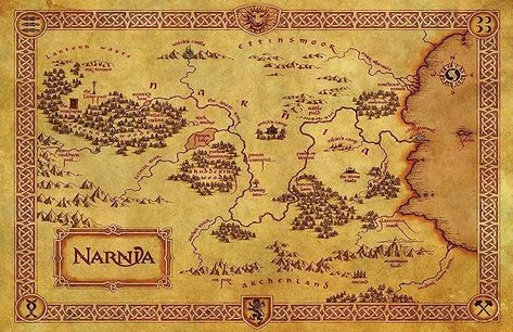 Amazon.com: Narnia Map Illustration - Fantasy Chronicles of Narnia Home Decor Fantasy Poster Print (11x17 inches): Posters & Prints Narnia Map, Map Of Narnia, Middle Earth Map, The Chronicles Of Narnia, Fantasy Posters, Large Art Prints, Map Wall Decor, Chronicles Of Narnia, Fantasy Map