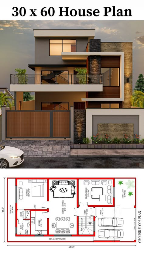 10 Marla House Plan, Indian House Exterior Design, House Structure Design, 2bhk House Plan, House Front Porch, Indian House Plans, House Roof Design, Small House Elevation, Small House Front Design