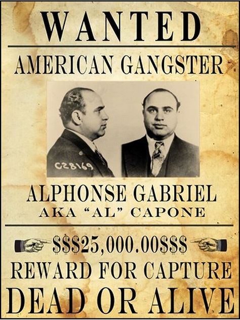 "AL CAPONE : Vintage Gangster Wanted Poster" Canvas Print by posterbobs | Redbubble Wanted Poster, Al Capone, Two Men, Art