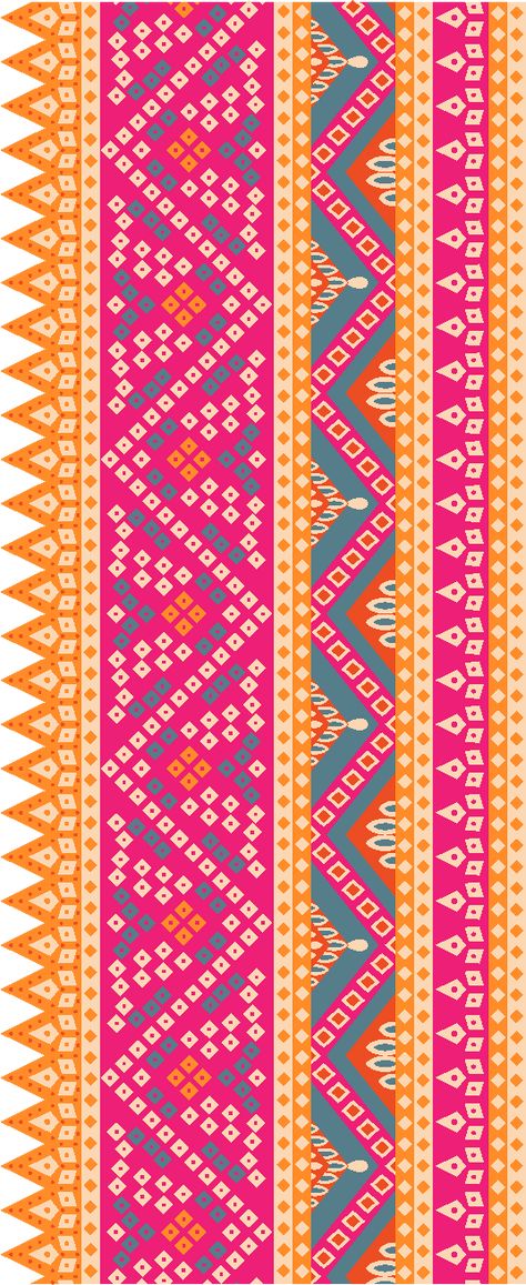 Bandhani Textile Design, Bandhani Border Pattern, Chunari Print Kurti Design, Bandhani Designs Pattern, Bandhani Print Pattern, Boder Patten, Chunri Border, Chunri Motifs, Bandhani Border