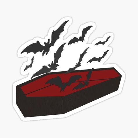 Goth Coffin Stickers | Redbubble Stickers Redbubble, Stickers For Sale, Halloween Stickers, Sticker Design, Art Reference, Vinyl Sticker, For Sale, Sticker Designs