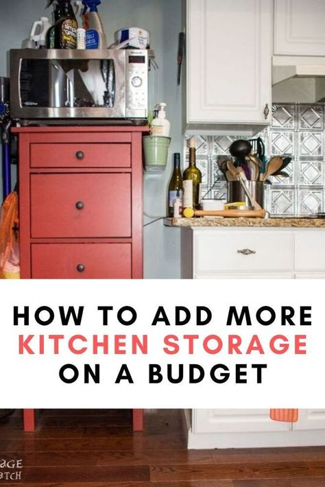 Rental Kitchen Storage, Diy Organization Ideas, Tiny Pantry, Industrial Decor Kitchen, Pantry Space, Kitchen Storage Hacks, Rental Kitchen, Industrial Style Kitchen, Add Storage