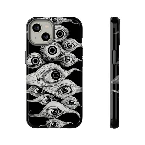 Skull Dark Aesthetic, Aesthetic Iphone Cover, Gothic Phone Case, Eye Phone Case, Goth Accessories, Aesthetic Phone Case, Aesthetic Phone, Edgy Style, Aesthetic Iphone