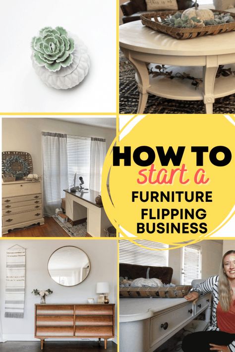 Flipping Furniture for Profit - Income Ideas + Chalk Paint for Beginners Flip Furniture For Profit, Home Decor Business Ideas, Paint For Beginners, Furniture Flipping Business, Flipping Business, Diy Furniture Restoration, Diy Furniture Makeover Ideas, Diy Furniture Flip, Revamp Furniture