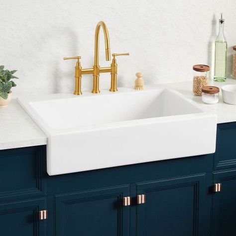 Kitchen Sinks | Signature Hardware Copper Undermount Sink, Farmhouse Sink With Drainboard, Types Of Kitchen Sinks, Stainless Steel Farmhouse Sink, Pedestal Tub, Granite Composite Sinks, Types Of Kitchen, Drainboard Sink, Composite Sink