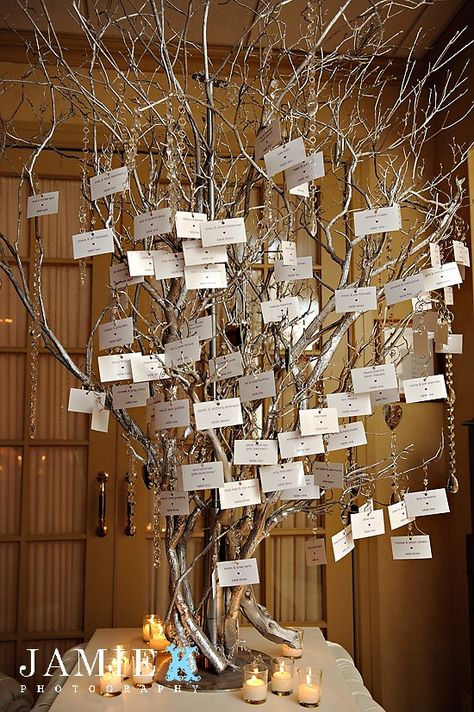 Card Tree Display, Christmas Wish Tree Ideas, Poetry Themed Party, Wish Tree Ideas, Wishing Tree Ideas, Tree Branches Decor, Wishing Tree Wedding, Influencer Event, Highlands Wedding