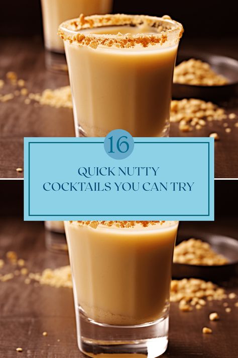 Looking for easy party drinks? Check out these 16 nutty cocktails you can make in just minutes! From the classic Godmother and uniquely delicious Nuts and Berries to the creamy Salted Nut Roll shot and nostalgic Peanut Butter and Jelly cocktail, there's something for every taste. These nut-inspired drinks combine fun flavors for your next gathering or cozy night in. Perfect for any celebration, these recipes are straightforward and delightful, making it effortless to impress your guests with delicious, sweet cocktails that pack a nutty punch. Salted Nut Roll Shot, Chai Cocktail, Salted Nut Roll, Salted Nut Rolls, Almond Peanut Butter, Easy Party Drinks, Nuts And Berries, Nut Roll, Pink Squirrel