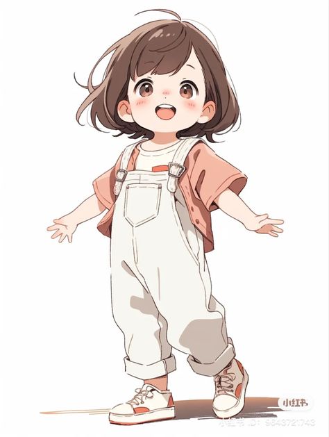 2d Character Animation, Character Design Sketches, Cute Doodles Drawings, Cute Kawaii Drawings, Girly Art Illustrations, Anime Child, Chibi Drawings, Anime Baby, Character Design Animation