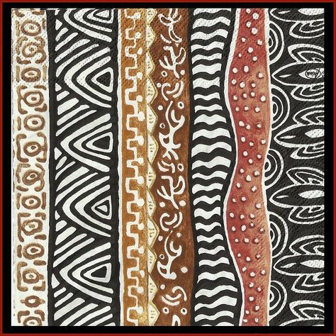 African Stripes Paper Decoupage Napkins - Use For Crafts, Mixed Media… Art Black Love, African Pattern Design, African Symbols, African Quilts, African Theme, Paper Art Projects, Design Pattern Art, Afrique Art, Afrikaanse Kunst