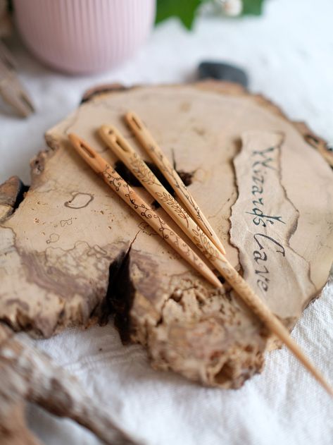 Wooden Knitting Needles for Nalbinding or Weaving Wooden Needle, Wooden Knitting Needles, Wood Crafting, Lazy Afternoon, Letterhead, Yarn Crafts, Lithuania, Knitting Needles, Knitting Projects