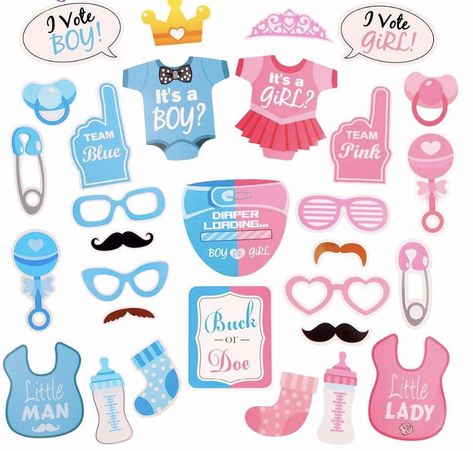 Funny Birthday Photos, Baby Shower Photo Booth Props, Diy Photo Booth Props, Gender Reveal Party Supplies, Baby Shower Photo Booth, Boy Gender Reveal, Birthday Photo Booths, Its A Boy, Gender Reveal Party Decorations