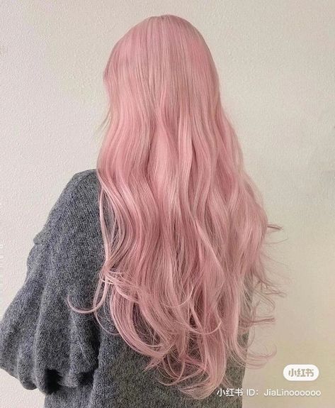 Cotton Candy Pink Hair, Pale Pink Hair, Baby Pink Hair, Long Pink Hair, Light Pink Hair, Cotton Candy Hair, Pink Blonde Hair, Pink Hair Dye, Korean Hair Color