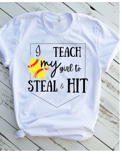 Girls Softball Shirts, Sports Shirts Ideas, Team Shirt Designs, Softball Tees, Volleyball Mom Shirts, Softball Jerseys, Softball Mom Shirts, Girls Softball, Volleyball Mom