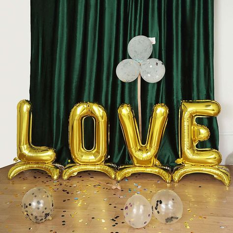 27" Shiny Gold Self Standing Letter Balloons, Helium Foil Mylar Balloons Balloon Inflator, 1 Balloon, Foil Number Balloons, Wishing Tree, Wedding Photo Props, Event Backdrop, Balloon Pump, Gold Monogram, Gold Balloons