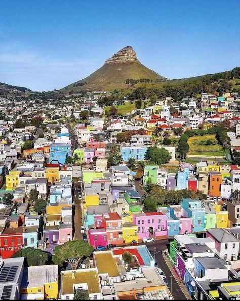 📍Cape Town, South Africa🇿🇦 - Africa is Home tourism center South Africa Aesthetic, Africa Aesthetic, African Hut, Mud House, Colorful Houses, Africa Do Sul, South Africa Travel, Travel Brochure, Cape Town South Africa