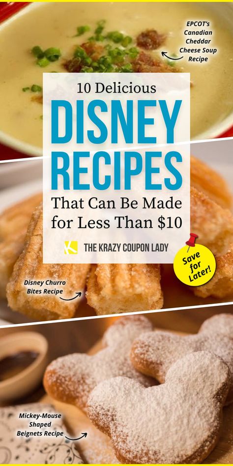 Desserts Recipes Easy, Disney Dishes, Disney Inspired Food, Beignet Recipe, Disney Desserts, Cheese Soup Recipes, Disney Recipes, Cheddar Cheese Soup, Food Park