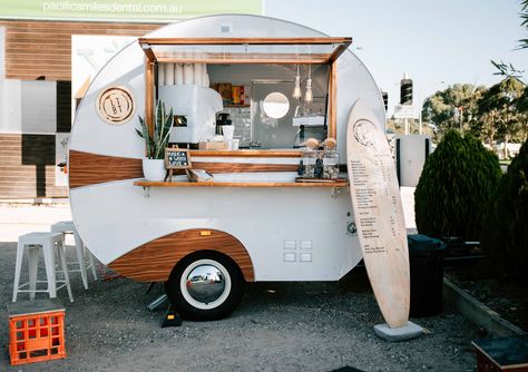 Caravans Online | Pop Tops Vintage Caravans Australia | Off Road Caravans for sale Australia Trailer Wedding, Foodtrucks Ideas, Mobile Coffee Cart, Coffee Food Truck, Caravan Bar, Mobile Cafe, Mobile Coffee Shop, Coffee Trailer, Coffee Van