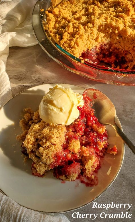 Cherry Crumble, Raspberry Crumble, Wild Honey, Honey Recipes, Streusel Topping, Frozen Fruit, Recipe Book, Fresh Fruit, Holiday Recipes