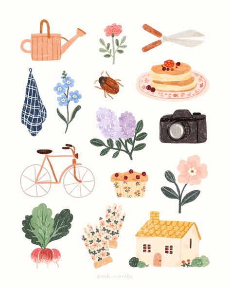 Fave • Instagram Colour Experiments, May Calendar, Tea Club, Drawing Realistic, Spring Illustration, Stickers Kawaii, Hello May, One Day I Will, Maybe One Day