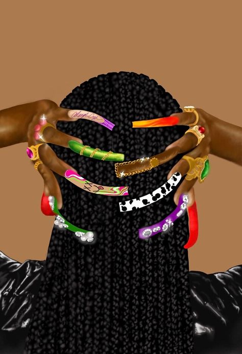 AleighaCymone - Etsy Melanin Art Aesthetic, Black Art Pictures Beautiful, Afro Centric Art, Black Art Wallpaper, Black Culture Aesthetic, Braid Art, Black Culture Art, 90s Black Culture Aesthetic, Black American Culture