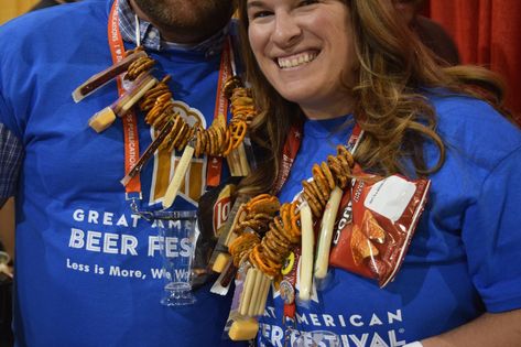 A Beer Festival Inspires Visitors to Craft Inventive Pretzel Necklaces as Snacks Beer Necklace Ideas, Beer Fest Necklace Ideas, Food Necklaces For Beer Fest, Pretzel Necklace Ideas, Snack Necklace Beer Festivals, Beerfest Necklace, Pretzel Necklace Beer Festivals, Beer Festival Necklace, Pretzel Necklaces