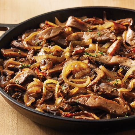 Caramelized Mushroom and Onions Recipe from H-E-B Onions And Mushrooms Sauteed, Mushrooms And Onions Sauteed, Carmelized Mushrooms And Onions, Steakhouse Mushrooms And Onions, Carmelized Onions And Mushrooms, Carmelized Onions, Health Screening, Mushroom And Onions, Onion Recipes