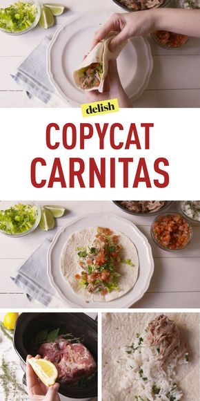 Chipotle Carnitas Recipe, Chipotle Carnitas, Safe Meals, Paleo Mexican, Chipotle Copycat Recipes, Chipotle Copycat, Copycat Food, Chipotle Recipes, Copycat Chipotle