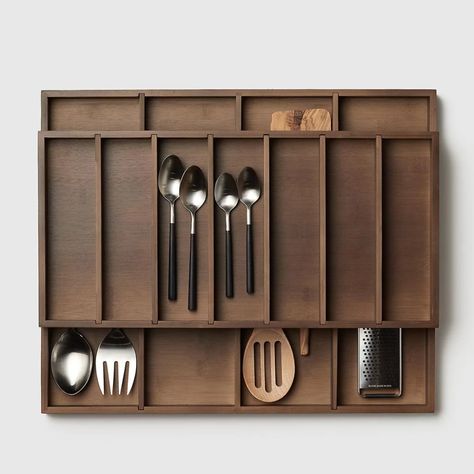 Drawer Makeover, Cutlery Drawer Organization, Kitchen Gadgets Organization, Deep Drawer Organization, Kitchen Drawer Dividers, Kitchen Drawer Organizers, Bamboo Flatware, Cutlery Drawer, Reach In Closet