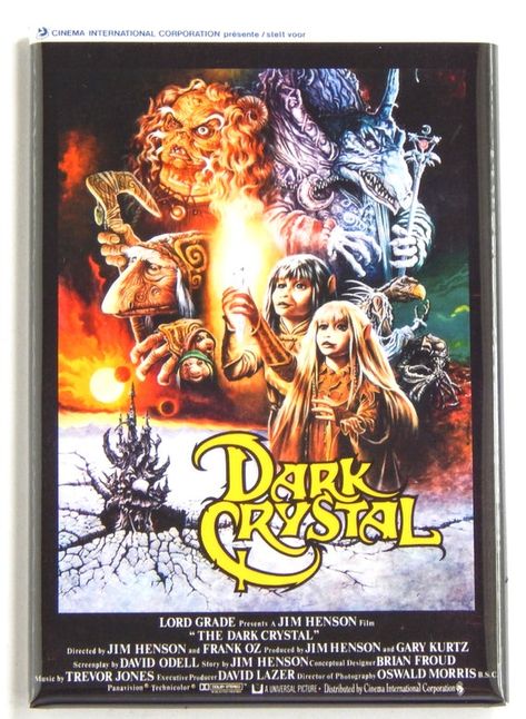 The Dark Crystal Movie Poster Fridge Magnet "style C" Dark Crystal Movie, Frank Oz, Brian Froud, 11x17 Poster, Dark Crystal, Fantasy Films, Mark Hamill, The Dark Crystal, We Movie