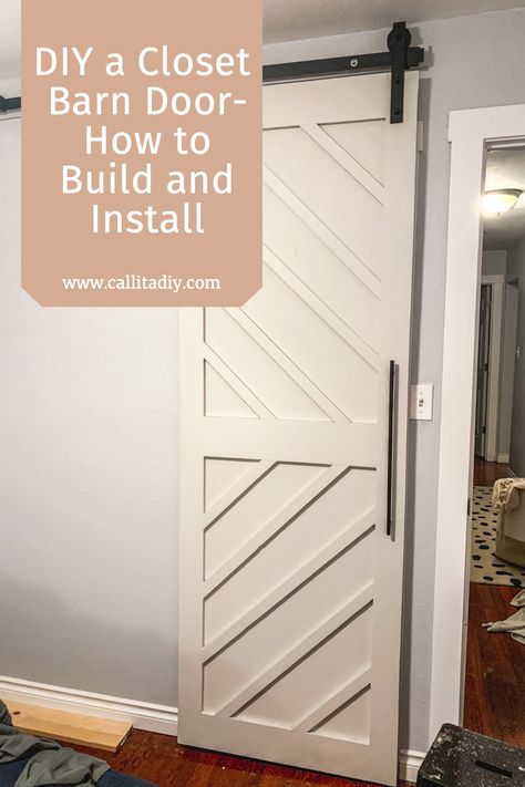 Transform your space with this DIY Closet Barn Door tutorial! Learn how to build and install your own stylish and space-saving barn door for your closet. Perfect for adding rustic charm while maximizing space. Follow our step-by-step guide for a farmhouse-inspired upgrade to your home decor! #DIY #ClosetBarnDoor #HomeImprovement #RusticDeco Barndoor Diy, Diy Closet Door, Diy Barn Door Cheap, Closet Barn Door, Sliding Door Bathroom, Room Dividing, Barnyard Door, Pallet Barn, Diy Sliding Door