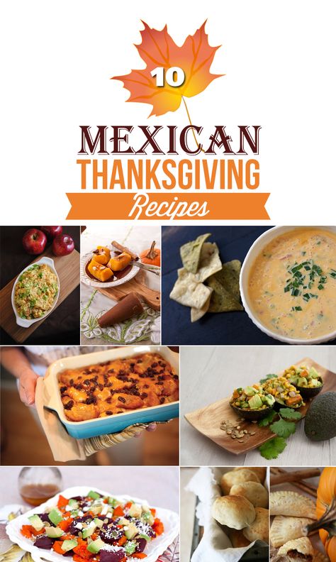 10 Mexican Thanksgiving Recipes - Even if you don’t want to recreate an entire menu, putting out some pumpkin empanadas or starting the meal with chile con queso will add Mexican flavor to your Thanksgiving. These south-of-the-border recipes will sure to be a hit. Mexican Thanksgiving Recipes, Mexican Thanksgiving, Pumpkin Bake, Pumpkin Empanadas, Holiday Eating, Thanksgiving Sides, Thanksgiving Menu, Thanksgiving Side Dishes, Mexican Food Recipes Authentic