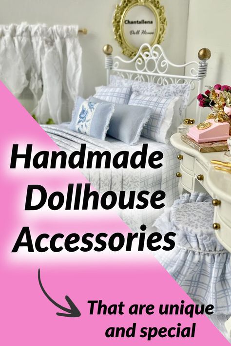 Best Unique Handmade Dollhouse Accessories – Artisan Shopper Diy Dolls House Accessories, Doll Furniture Tutorial, Dollhouse Furniture Tutorials, Dollhouse Supplies, Dollhouse Decorating, Room Box Miniatures, Modern Dollhouse Furniture, Miniature Dollhouse Accessories, Handmade Dollhouse