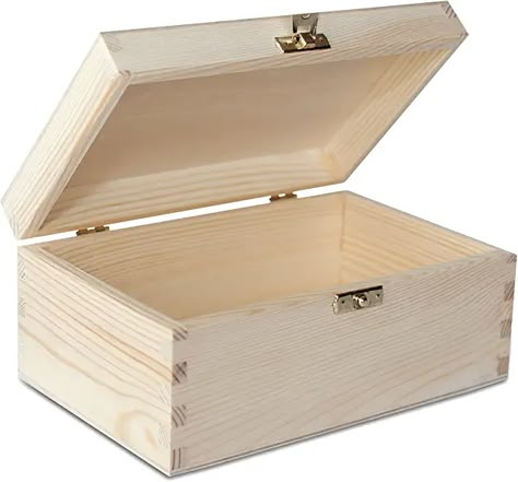 Jewelry Box Plans, Decorative Wooden Boxes, Craft Storage Box, Wooden Box With Lid, Toy Tools, Wooden Storage Boxes, Memorial Keepsakes, Wooden Storage, Memorial Jewelry