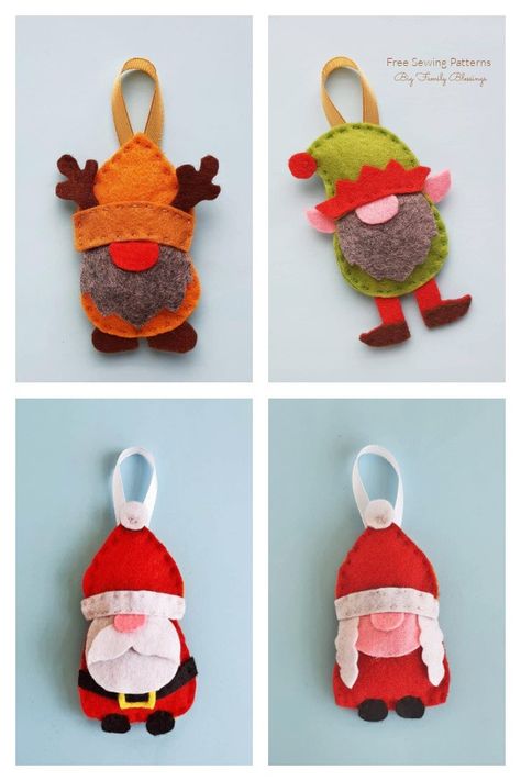 Cutest Ever Christmas Gnome Ornament Free Sewing Patterns Diy Doll Clothes Patterns, Fabric Art Diy, Felt Gnome, Scrap Projects, Scrap Fabric Projects, Dolls Clothes Diy, Fabric Sewing Patterns, Free Sewing Patterns, Patterns Fabric