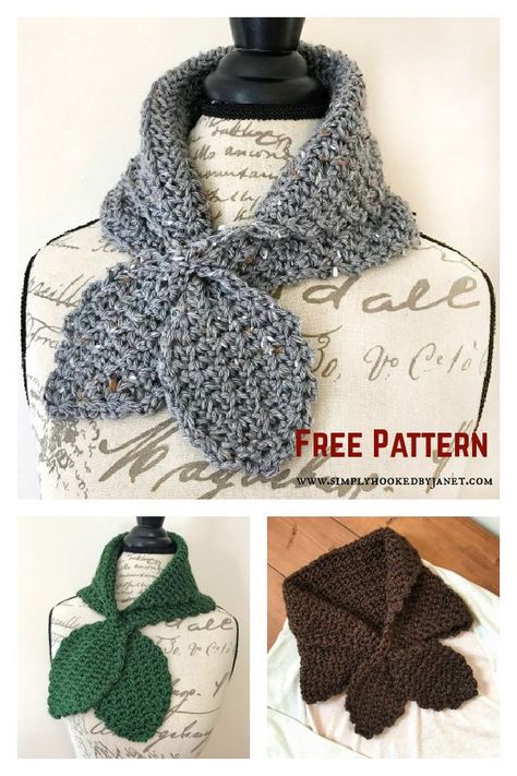 Col Crochet, Keyhole Scarf, Scarf Diy, Shoulder Shawl, Crochet Cowl Free Pattern, Infinity Cowl, Bow Scarf, Crochet Neck Warmer, Button Scarf