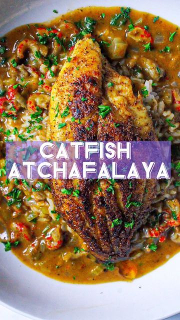 Creole Catfish Recipes, Stuff Catfish Recipes, Jerk Catfish Recipes, Creole Crawfish Gravy, Atchafalaya Recipe, Best Catfish Recipe, Voodoo Catfish, Catfish Opelousas Recipe, Catfish Atchafalaya Recipe