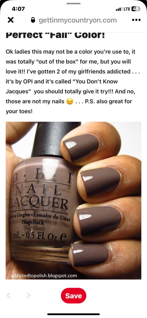 Fall Toe Nails, Opi Gel Nails, Toe Nail Color, Fall Gel Nails, Shellac Nails, Gel Polish Colors, Fall Nail Colors, Dip Powder Nails, Brown Nails