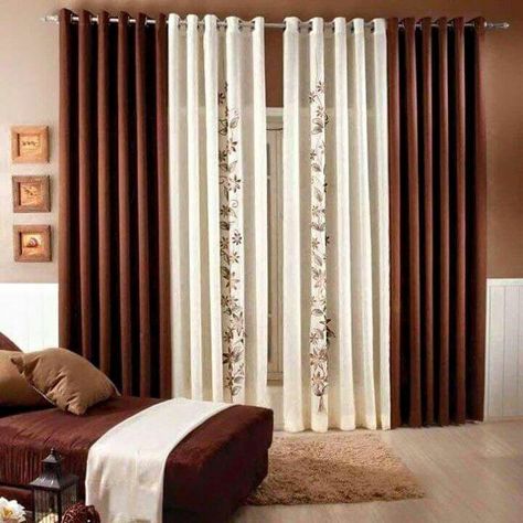 Brown Curtains Bedroom, Beige Curtains Living Room, Fancy Curtains, Living Room Curtain, Window Curtains Living Room, Curtain Styles, Living Room Curtains, Internal Audit, Plain Curtains