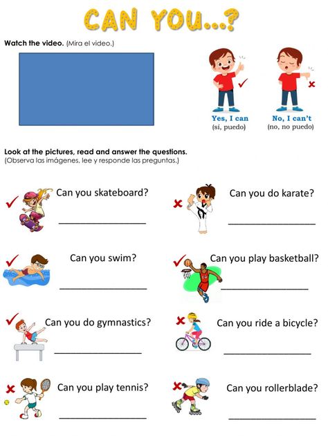 Can or can't interactive exercise for PRIMARY. You can do the exercises online or download the worksheet as pdf. I Can Worksheet For Kids, Can Questions Worksheet, Can And Can't Worksheet, I Can I Can't Worksheet For Kids, Can And Could Worksheet, Yes I Can No I Cant Worksheet, Don't Have Doesn't Have Worksheet, Can Worksheet, Who What When Where Why Worksheet