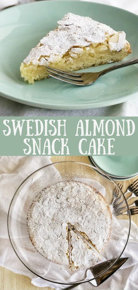 Swedish almond cake Swedish Almond Cake Recipe, Swedish Almond Cake, Almond Butter Cake, Hot Chocolate Easy, Cinnamon Streusel Coffee Cake, Almond Snack, Snacking Cake, Almond Tea, Streusel Coffee Cake